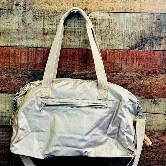 NWOT Kipling Jayla Travel Tote Duffle Metallic Crossbody - Picture 3 of 12